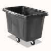 Rubbermaid Commercial Cube Truck  Rectangular  300 lb Capacity  Black (RCP 4608 BLA)