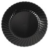 WNA Classicware Plastic Plates  6  Dia   Black  Round  10 Plates Pack (WNA CW6180BK)