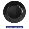 WNA Classicware Plastic Plates  6  Dia   Black  Round  10 Plates Pack (WNA CW6180BK)