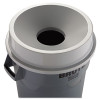Rubbermaid Commercial Round BRUTE Funnel Top Receptacle  22 38w x 5h  Gray (RCP 3543 GRA)