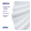 Kimtech W4 Critical Task Wipers  Flat Double Bag  12x12  White  100 Pack  5 Packs Carton (KCC 33330)