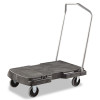 Rubbermaid Commercial Triple Trolley  500-lb Capacity  20 5w x 32 5d x 7h  Black (RCP 4401 BLA)