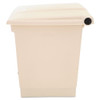 Rubbermaid Commercial Indoor Utility Step-On Waste Container  Square  Plastic  8 gal  Beige (RCP 6143 BEI)