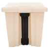Rubbermaid Commercial Indoor Utility Step-On Waste Container  Square  Plastic  8 gal  Beige (RCP 6143 BEI)