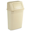 Rubbermaid Commercial Slim Jim Wall-Mounted Container  Rectangular  Plastic  15 gal  Beige (RCP 7822 BEI)