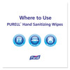 PURELL Premoistened Sanitizing Hand Wipes  Individually Wrapped  5 x 7  1000 Carton (GOJ90211M)