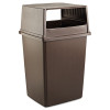 Rubbermaid Commercial Glutton Receptacle  Hooded Top without Door  Rectangular  23w x 26 63d x 13h  Brown (RCP 256V BRO)