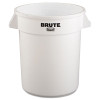 Rubbermaid Commercial Round Brute Container  Plastic  20 gal  White (RCP 2620 WHI)