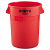 Rubbermaid Commercial Round Brute Container  Plastic  32 gal  Red (RCP 2632 RED)
