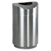 Rubbermaid Commercial Eclipse Open Top Waste Receptacle  Round  Steel  30 gal  Stainless Steel (RCP R2030SSPL)