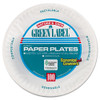 AJM Packaging Corporation Paper Plates  9  Diameter  White  100 Pack  12 Packs Carton (AJMPP9GRAWH)