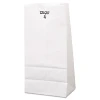 General Grocery Paper Bags  30 lbs Capacity   4  5 w x 3 33 d x 9 75 h  White  500 Bags (BAG GW4-500)