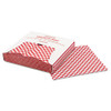 Bagcraft Grease-Resistant Paper Wraps and Liners  12 x 12  Red Check  1000 Box  5 Boxes Carton (BGC 057700)