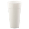 Dart Foam Drink Cups  Hot Cold  24oz  White  25 Bag  20 Bags Carton (DCC 24J16)