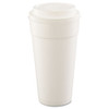 Dart Foam Drink Cups  Hot Cold  24oz  White  25 Bag  20 Bags Carton (DCC 24J16)