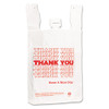 Barnes Paper Company Plastic Thank-You T-Sack  2 mil  4  x 15   White  2 000 Carton (BPC 6415THYOU)