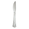 WNA Heavyweight Plastic Knives  Silver  7 1 2   Reflections Design  600 Carton (WNA 630155)