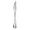 WNA Heavyweight Plastic Knives  Silver  7 1 2   Reflections Design  600 Carton (WNA 630155)