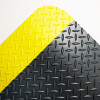 Crown Industrial Deck Plate Anti-Fatigue Mat  Vinyl  36 x 60  Black Yellow Border (CRO CD35 BYB)