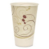 Dart Symphony Treated-Paper Cold Cups  12oz  White Beige Red  100 Bag  20 Bags Carton (SCC R12NSYM)