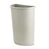 Rubbermaid Commercial Untouchable Waste Container  Half-Round  Plastic  21 gal  Beige (RCP 3520 BEI)