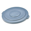 Rubbermaid Commercial Round Flat Top Lid  for 55 gal Round BRUTE Containers  26 75  diameter  Gray (RCP 2654 GRA)