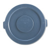 Rubbermaid Commercial Round Flat Top Lid  for 32 gal Round BRUTE Containers  22 25  diameter  Gray (RCP 2631 GRA)