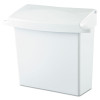 Rubbermaid Commercial Sanitary Napkin Receptacle with Rigid Liner  Rectangular  Plastic  White (RCP 6140 WHI)