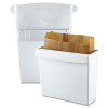 Rubbermaid Commercial Sanitary Napkin Receptacle with Rigid Liner  Rectangular  Plastic  White (RCP 6140 WHI)