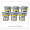 GOJO Scrubbing Towels  Hand Cleaning  Silver Yellow  10 1 2 x 12  72 Bucket  6 Carton (GOJ 6396-06)