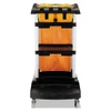Rubbermaid Commercial High Capacity Cleaning Cart  21 75w x 49 75d x 38 38h  Black (RCP 9T72)