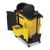 Rubbermaid Commercial High Capacity Cleaning Cart  21 75w x 49 75d x 38 38h  Black (RCP 9T72)