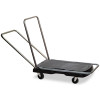Rubbermaid Commercial Utility-Duty Home Office Cart  250 lb Capacity  20 5 x 32 5  Platform  Black (RCP 4400 BLA)