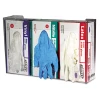 San Jamar Clear Plexiglas Disposable Glove Dispenser  Three-Box  18w x 3 3 4d x 10h (SAN G0805)