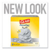 Glad ForceFlexPlus Tall Kitchen Drawstring Trash Bags  13 gal  0 72 mil  23 75  x 24 88   White  100 Box (CLO 70427)