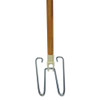 Boardwalk Wedge Dust Mop Head Frame Natural Wood Handle  15 16  Dia  x 48  Long (UNS 1492)