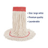 Boardwalk Super Loop Wet Mop Head  Cotton Synthetic Fiber  5  Headband  Large Size  White  12 Carton (UNS 503WH)