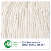Boardwalk Super Loop Wet Mop Head  Cotton Synthetic Fiber  5  Headband  Large Size  White  12 Carton (UNS 503WH)