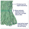 Boardwalk Super Loop Wet Mop Head  Cotton Synthetic Fiber  5  Headband  Medium Size  Green  12 Carton (UNS 502GN)