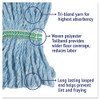 Boardwalk Super Loop Wet Mop Head  Cotton Synthetic Fiber  5  Headband  Medium Size  Blue  12 Carton (UNS 502BL)