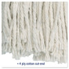 Boardwalk Cut-End Wet Mop Head  Cotton  No  24  White 12 Carton (UNS 2024C)