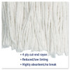 Boardwalk Cut-End Wet Mop Head  Rayon  No  20  White  12 Carton (UNS 2020R)