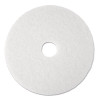 3M Super Polish Floor Pad 4100  13  Diameter  White  5 Carton (MCO 08477)