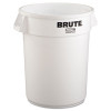 Rubbermaid Commercial Round Brute Container  Plastic  32 gal  White (RCP 2632 WHI)