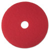 3M Low-Speed Buffer Floor Pads 5100  13  Diameter  Red  5 Carton (MCO 08388)