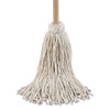 Boardwalk Deck Mop  54  Wooden Handle  32 oz Cotton Fiber Head  6 Pack (UNS 132C)