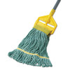Boardwalk Super Loop Wet Mop Head  Cotton Synthetic Fiber  5  Headband  Small Size  Green  12 Carton (UNS 501GN)