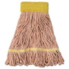 Boardwalk Super Loop Wet Mop Head  Cotton Synthetic Fiber  5  Headband  Small Size  Orange  12 Carton (UNS 501OR)