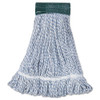Boardwalk Mop Head  Floor Finish  Wide  Rayon Polyester  Medium  White Blue  12 Carton (UNS 552)