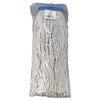 Boardwalk Mop Head  Economical Lie-Flat Head  Cotton Fiber  20oz  White  12 Carton (UNS 720C)